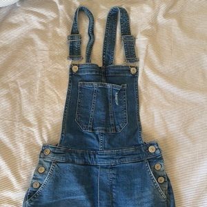 H&M, size 4, skinny, blue jean overalls